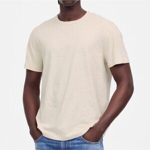 NWT Madewell Men's L Allday Tee Cotton-Linen Dove Cream Gray Crewneck T-Shirt